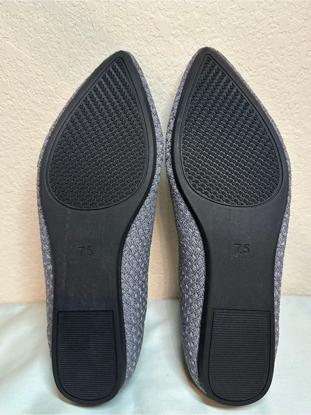 Frank Mully Womens Pointed Toe Flats Knit Dress Shoes JS 6038 Size:7.5 - Picture 9 of 9